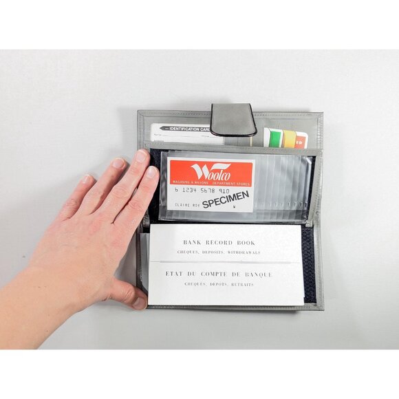 New Old Stock WINFIELD Gray leather wallet, Cowhide leather coin purse Canada - Picture 7 of 14